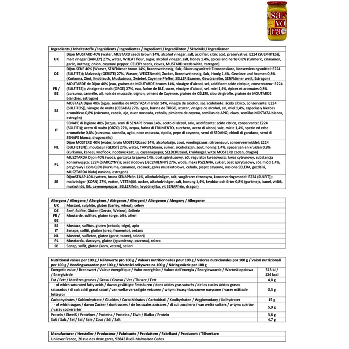 Savora Milder Senf: Französische Delikatesse im Glas – Genuss pur!