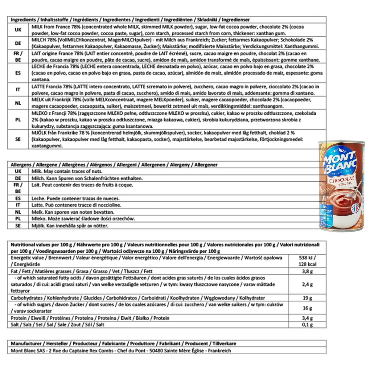 Mont Blanc La Crème Dessert au Chocolat – Feine Schokoladencreme aus Frankreich
