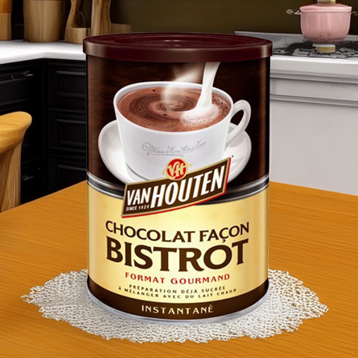 Van Houten Chocolat Facon Bistrot 425g – Hochwertiger Kakaopulver zum Auflösen
