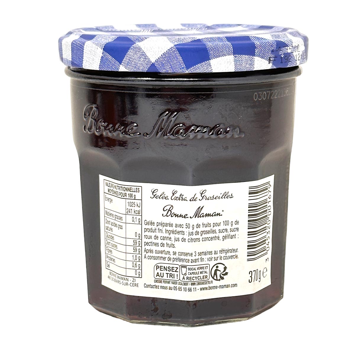 Bonne Maman Rotes Johannisbeere-Gelee 370g – Authentischer Geschmack aus Frankreich