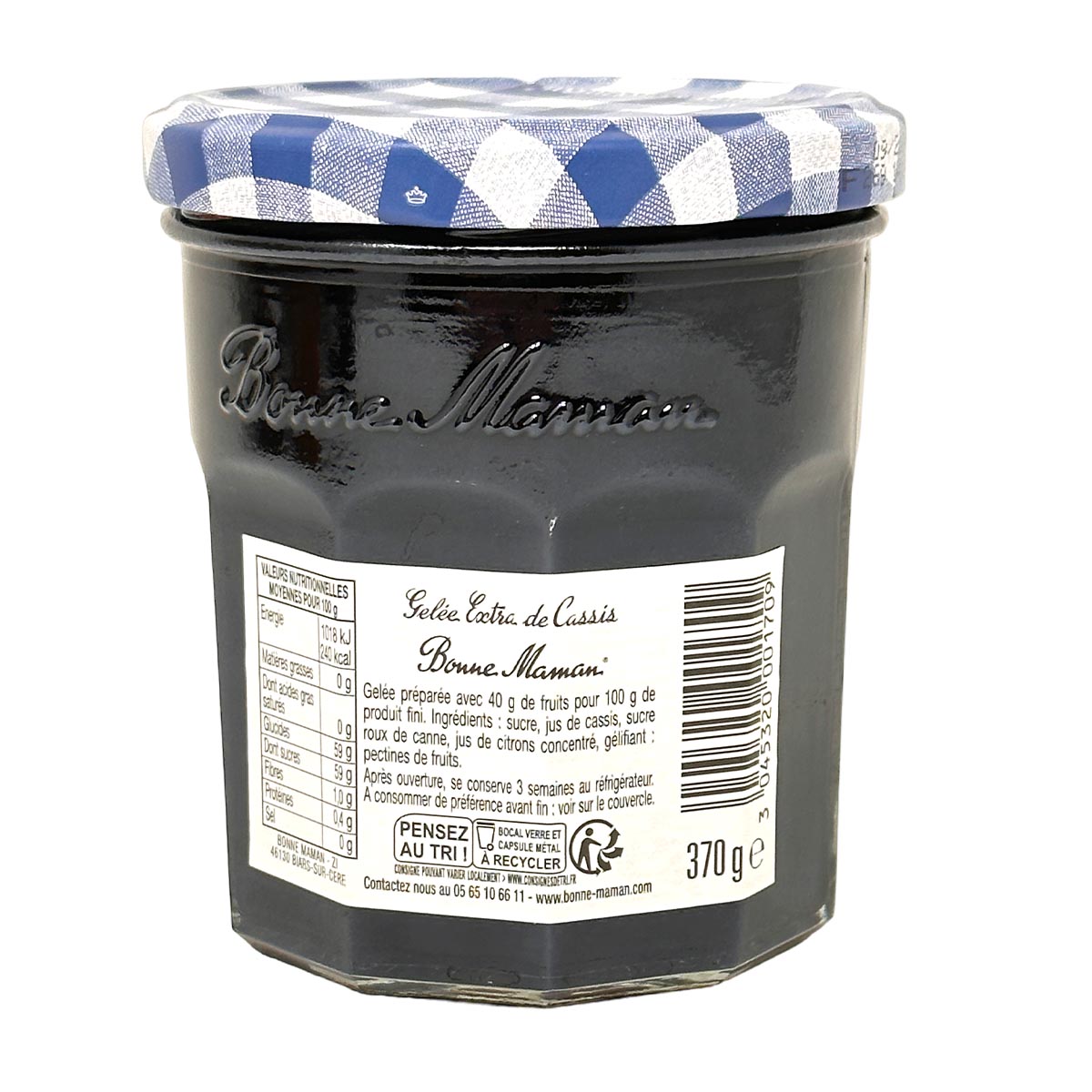 Fruchtig intensiv: Bonne Maman schwarzen Johannisbeeren Gelee aus Frankreich - 370g