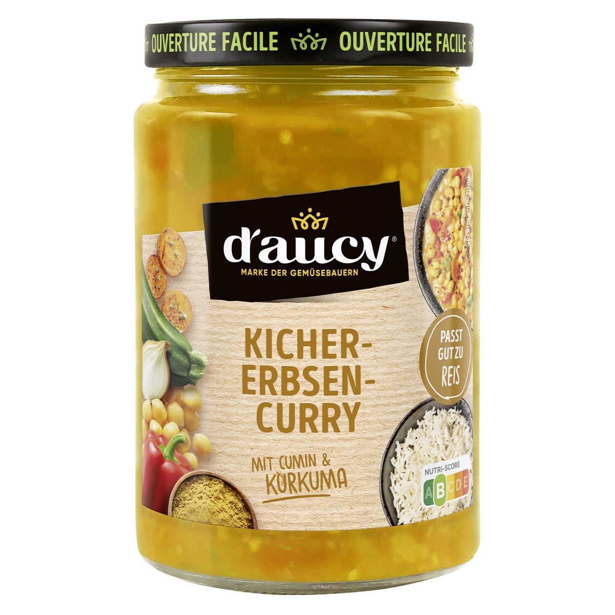 d'aucy Kichererbsen-Curry: Cremiges Gemüsegericht 380g