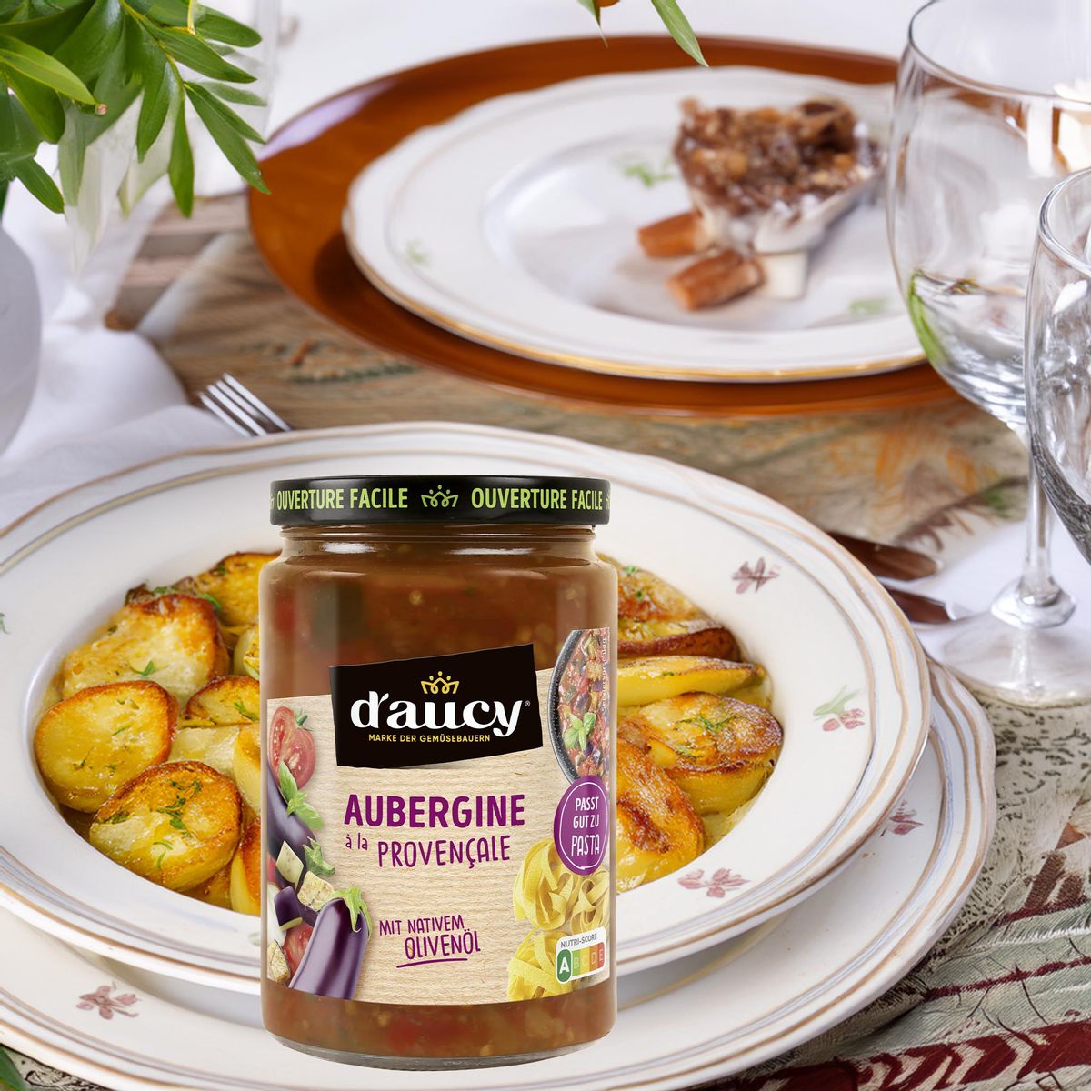 d'aucy Aubergine à la Provençale – Zarte Auberginen mit Kräutern (in 2 Min. fertig)
