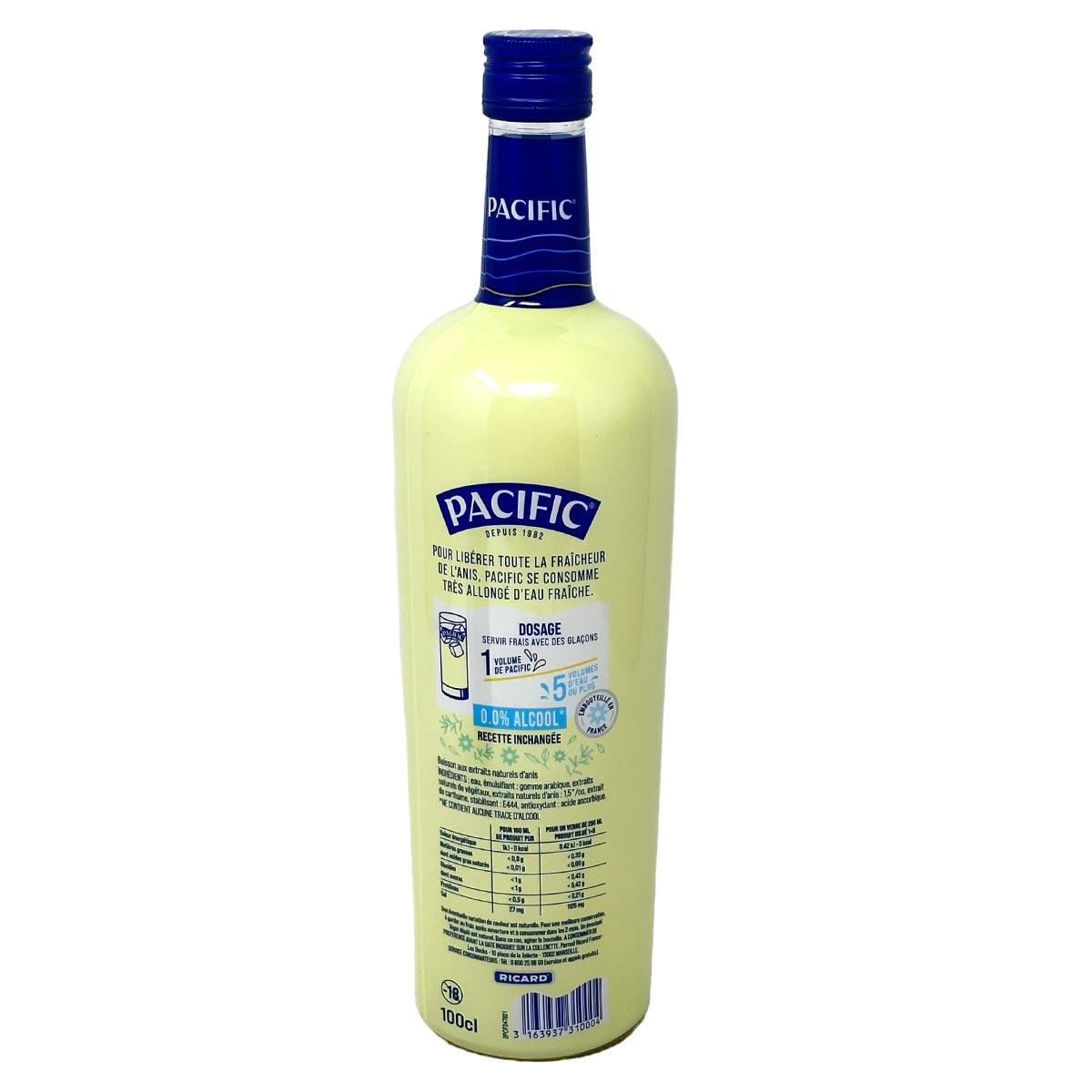 RICARD Pacific Anis Alkoholfrei – Mediterraner Aperitifgenuss in 1 Liter