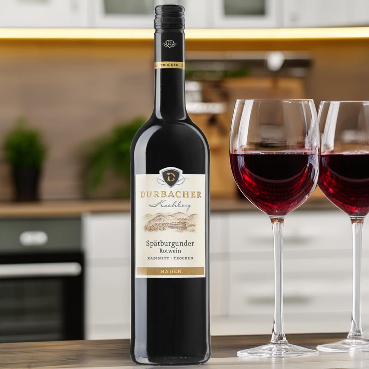 Durbacher Kochberg Spätburgunder Rotwein Kabinett trocken - Alkoholgehalt: 12,5 % vol