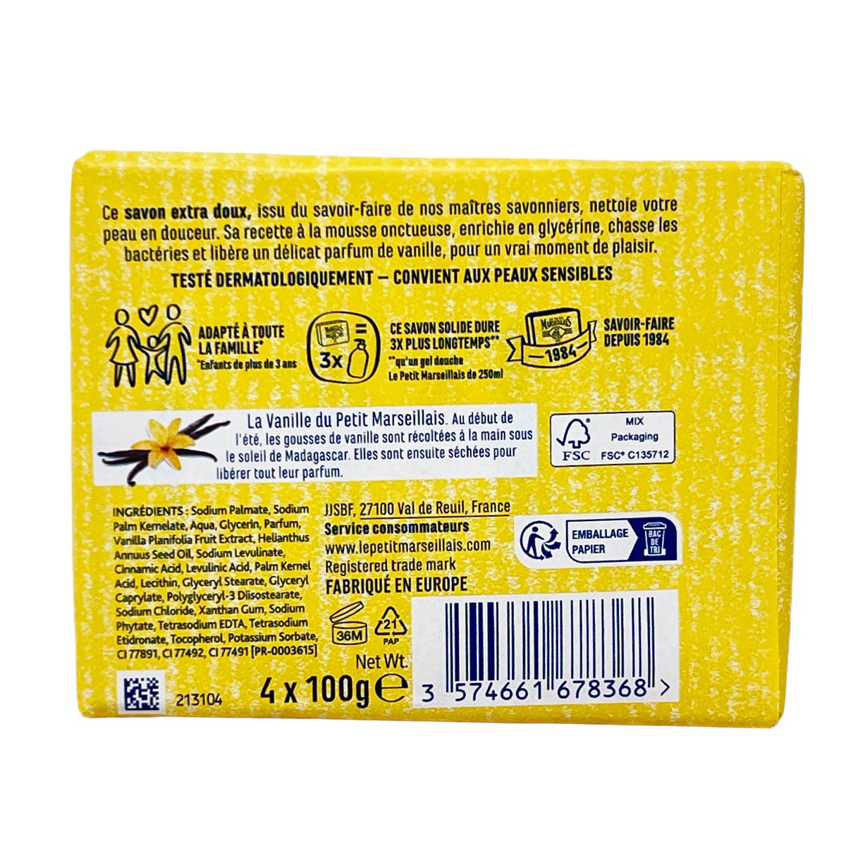 Le Petit Marseillais Vanille Seife Extra Sanft 4x100g – Luxus aus Frankreich