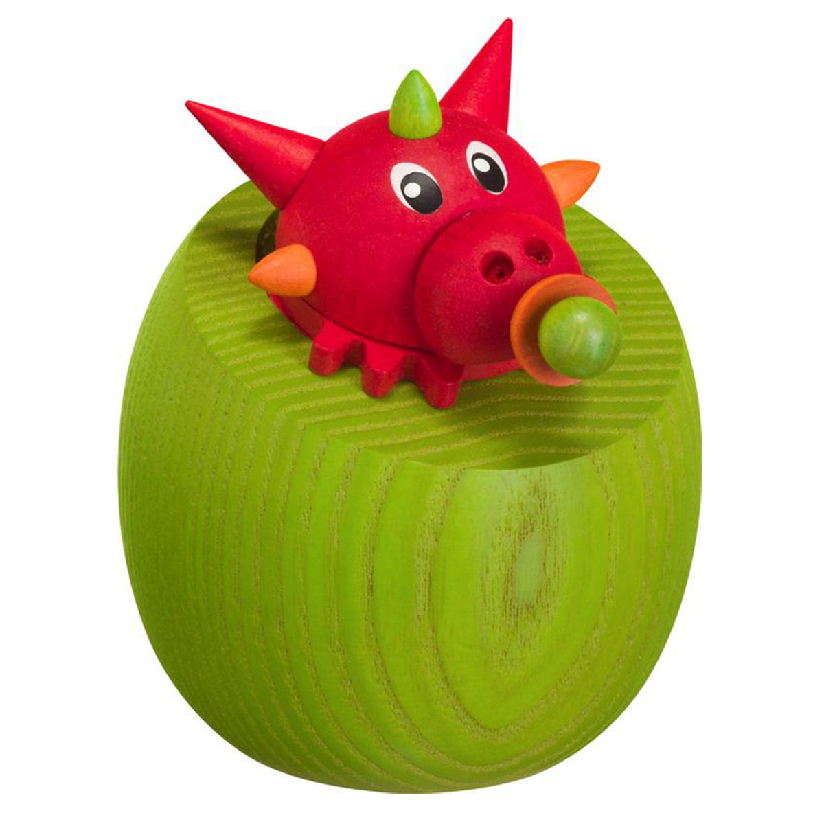 Seiffener Volkskunst Kugelräucherfigur Räucherdrache 8cm Handarbeit aus Deutschland