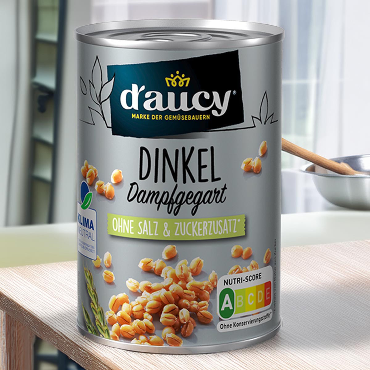 d'aucy Dinkel – 100% ohne Salz, Zuckerzusatz & Konservierungsstoffe,