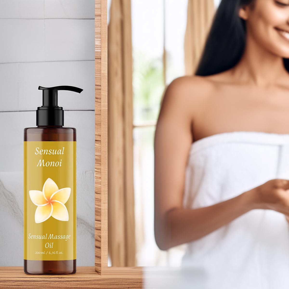 QKnatur MONOI Massageöl 200ml – Sinnliches Öl für alle Körpermassagen