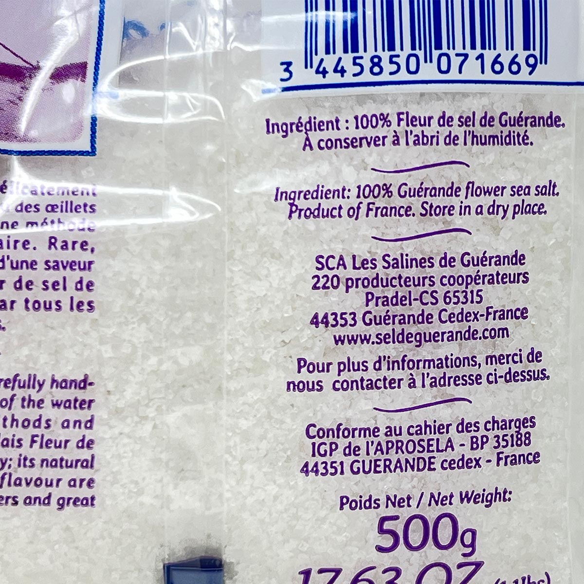 Guérande Fleur de Sel: Feinste Meersalzkristalle, 100% natürlich, 500g