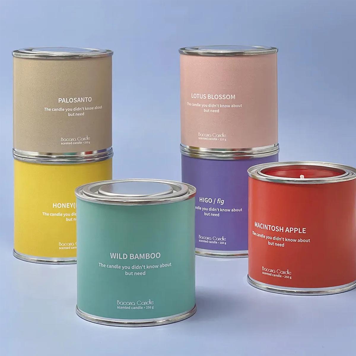 Handgefertigte Duftkerze dekorative Dose verschiedene Geschmacksrichtungen