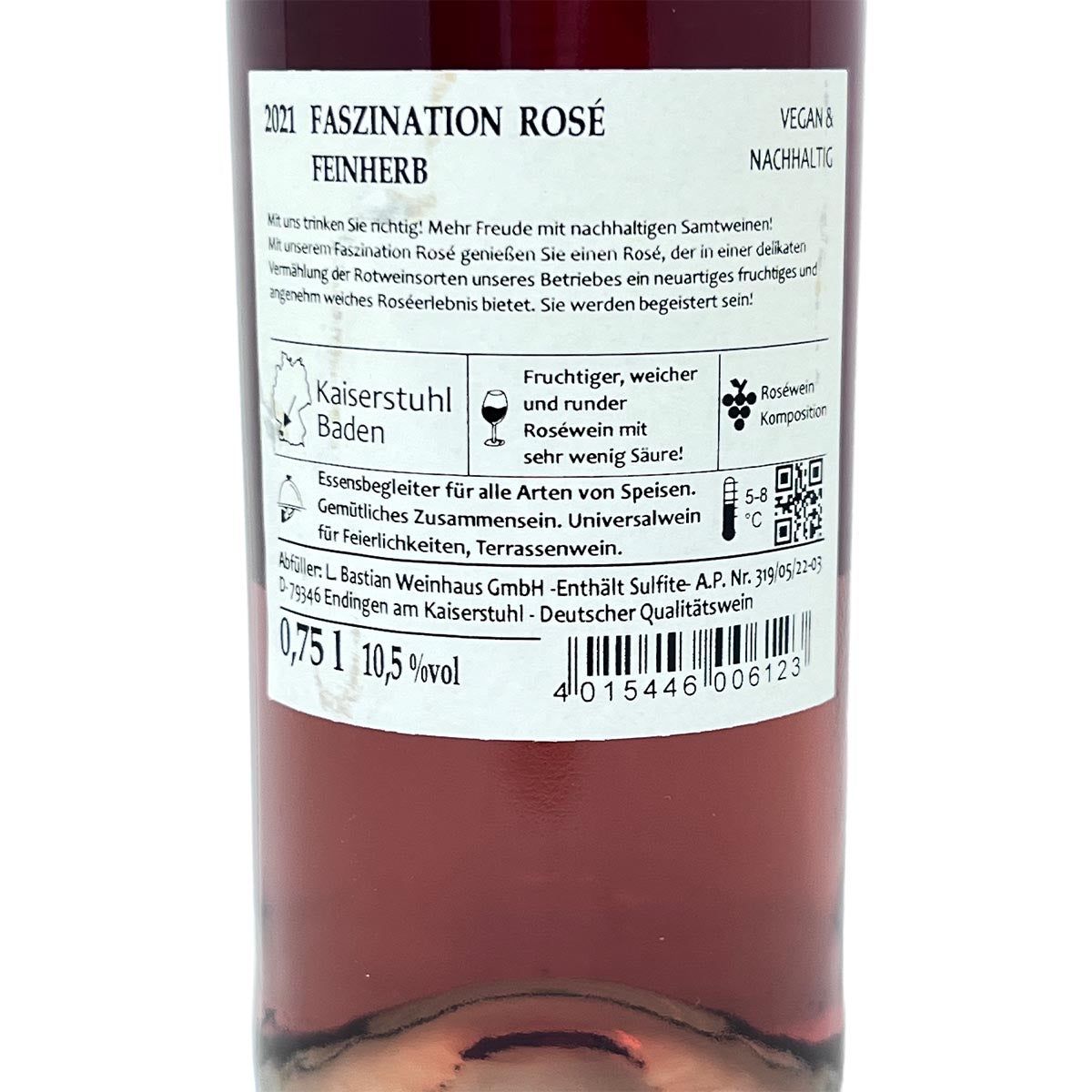 Weingut L. Bastian Edition Schwarzwaldmarie - Rosé feinherb 0,75 Liter - 12,0 %vol