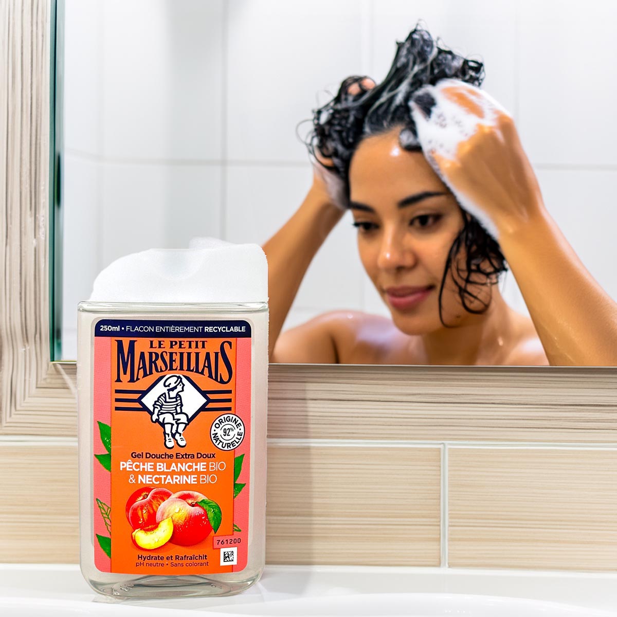 Le Petit Marseillais Duschgel mit Pfirsich & Nektarine 3 x 250ml Fruchtig Erfrischend