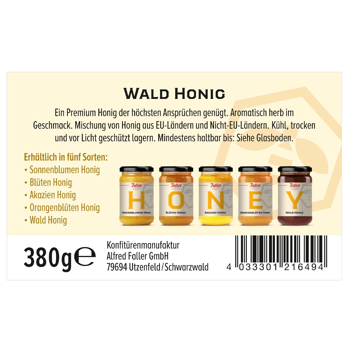 Schwarzwaldspezialität Faller Konfitüren Marmelade Konfitüren Gelee Honig Frühstück Brotaufstrich Gourmet feines aus dem Schwarzwald