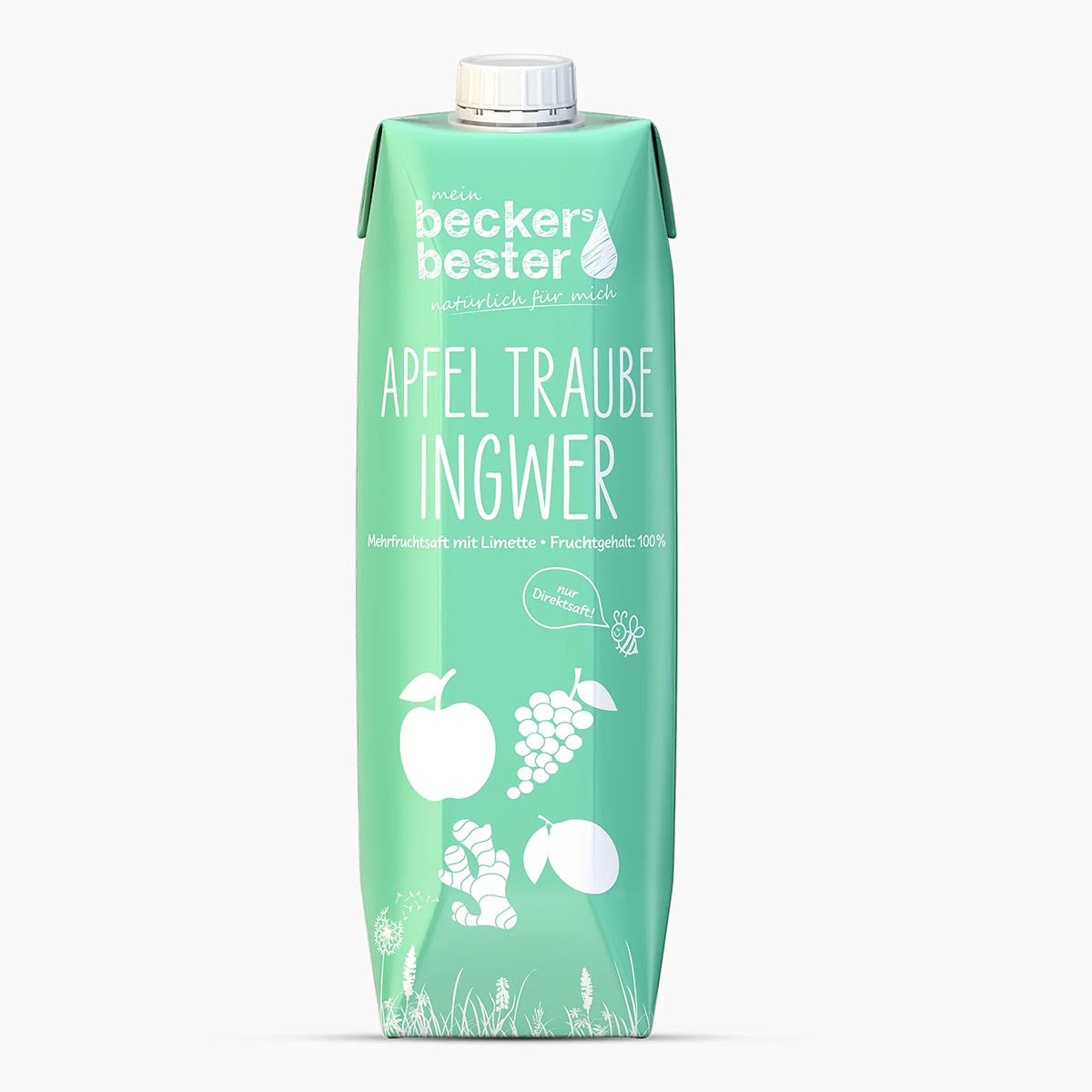 beckers bester Fruchtsaft Getränk Apfel-Traube-Ingwer Fruchtmix Getränk 6 x 1 Liter