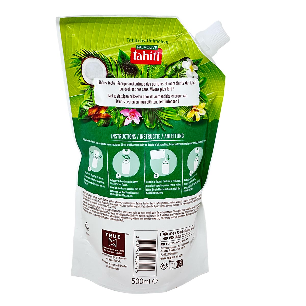 Tahiti - Coco Kokos Duschgel Nachfüllbeutel 500 ml - Tropisches Duscherlebnis