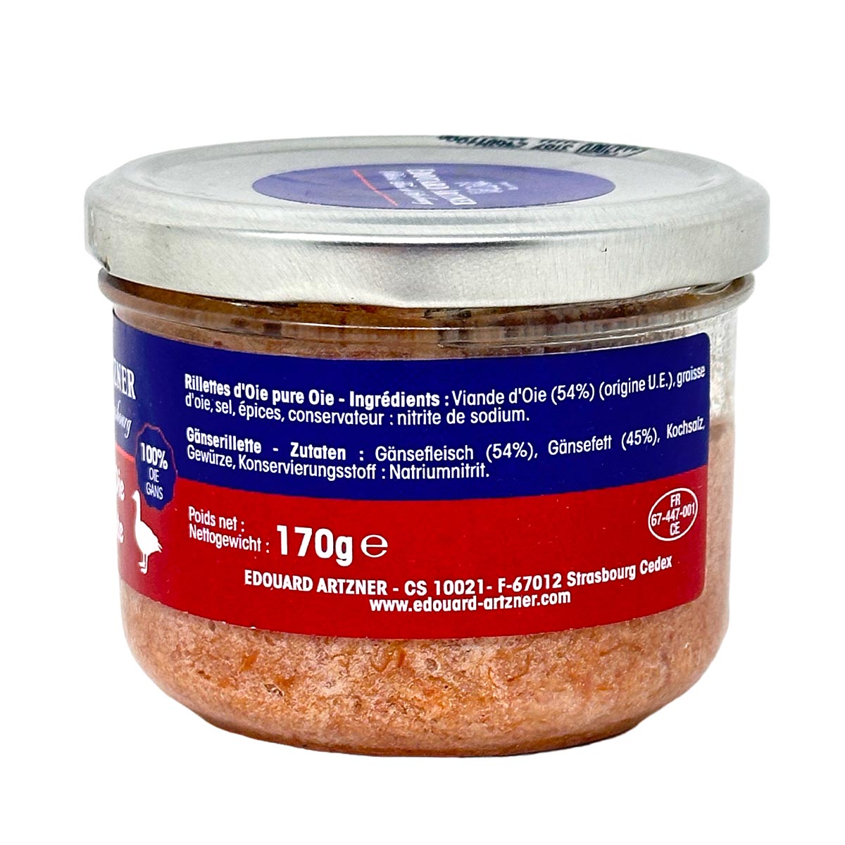 Edouard Artzner Gänse Rillette - Feine Delikatesse aus 100% Gänsefleisch