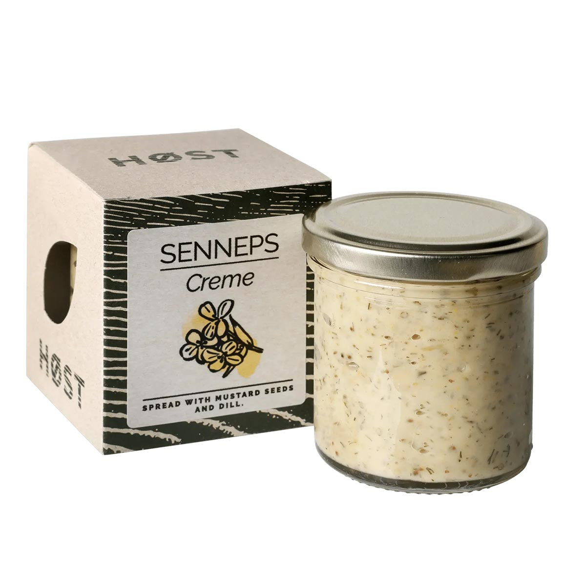 HØST SENNEPS Creme – Aufstrich mit Senfkörnern & Dill, Perfekt als Gravlax-Sauce