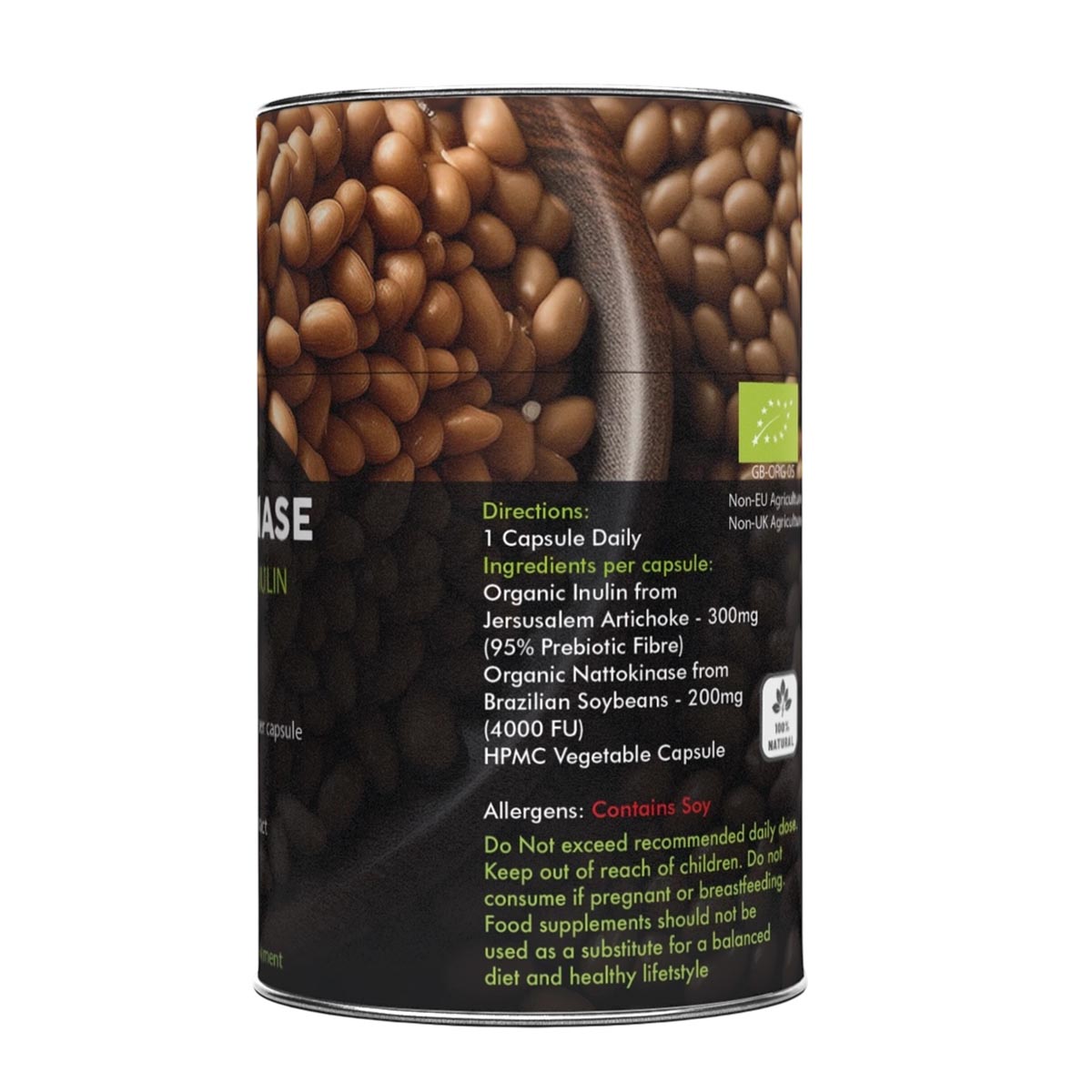 Feel Supreme Nattokinase mit Inulin – Organisch, für Verdauung & Wohlbefinden, 60 Kapseln