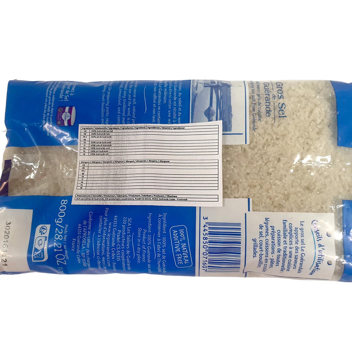 Grobes Meersalz Gros Sel de Guérande 800g - Natürliches Meersalz aus der Bretagne