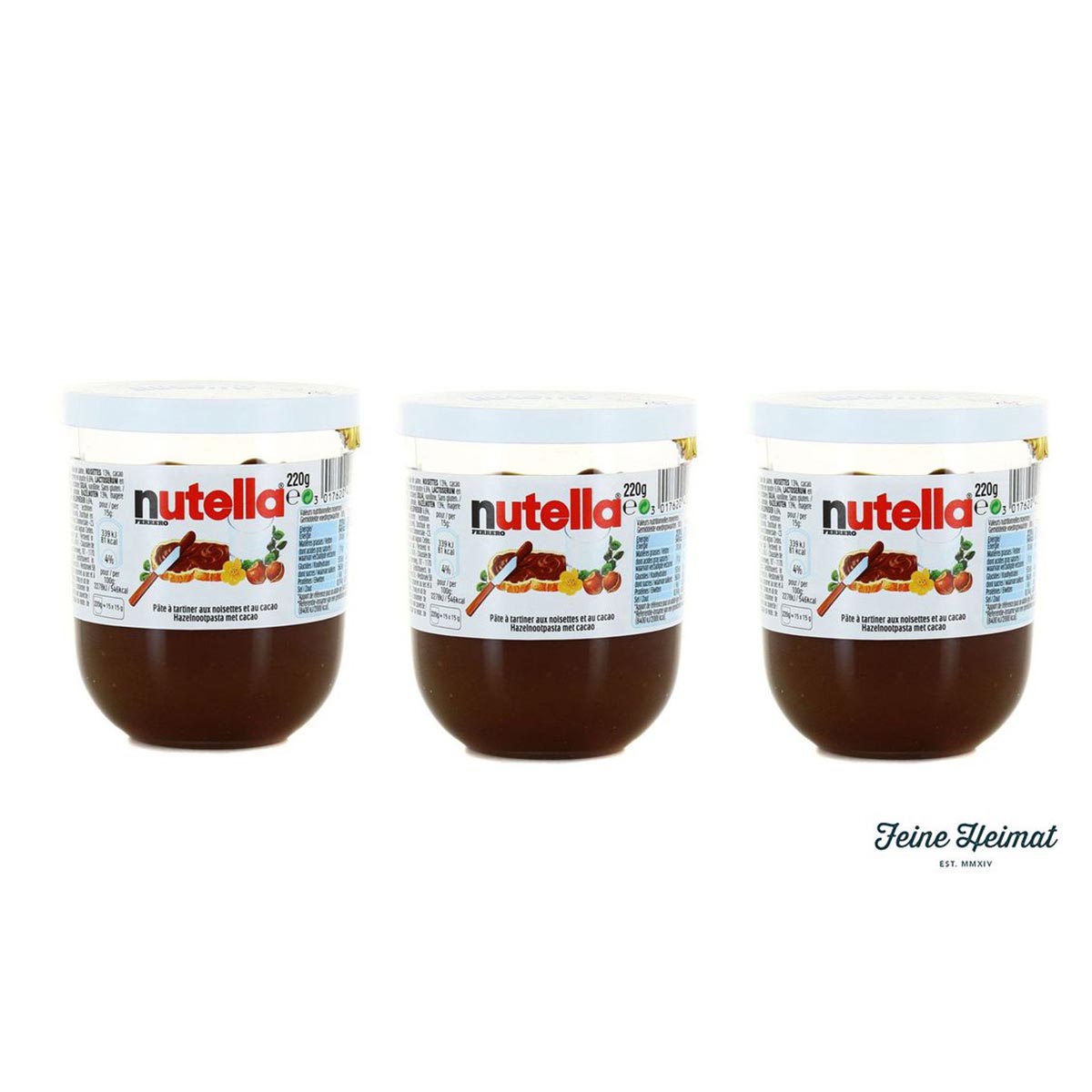 Ferrero Nutella im Trinkglas 3 x 220g - Süßer Genuss für jeden Tag!