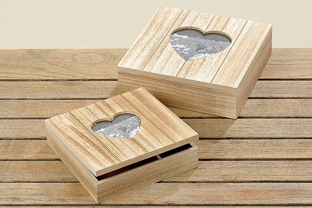 Boltze 2er Box-Set "Bea" - Romantisches Geschenk mit Herzausschnitt für besondere Momente