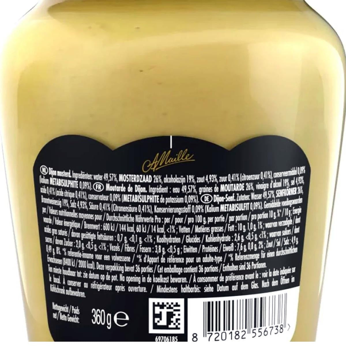 MAILLE Dijon Senf 'Fine de Dijon' 360g: Verfeinern Sie Ihre Gerichte