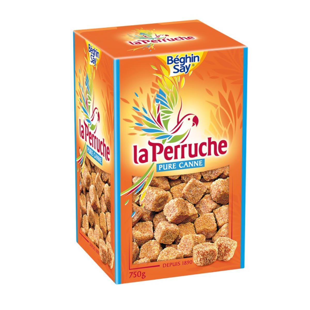 La Perruche Brauner natürlicher Würfel Rohrzucker 2 x 750 Gramm