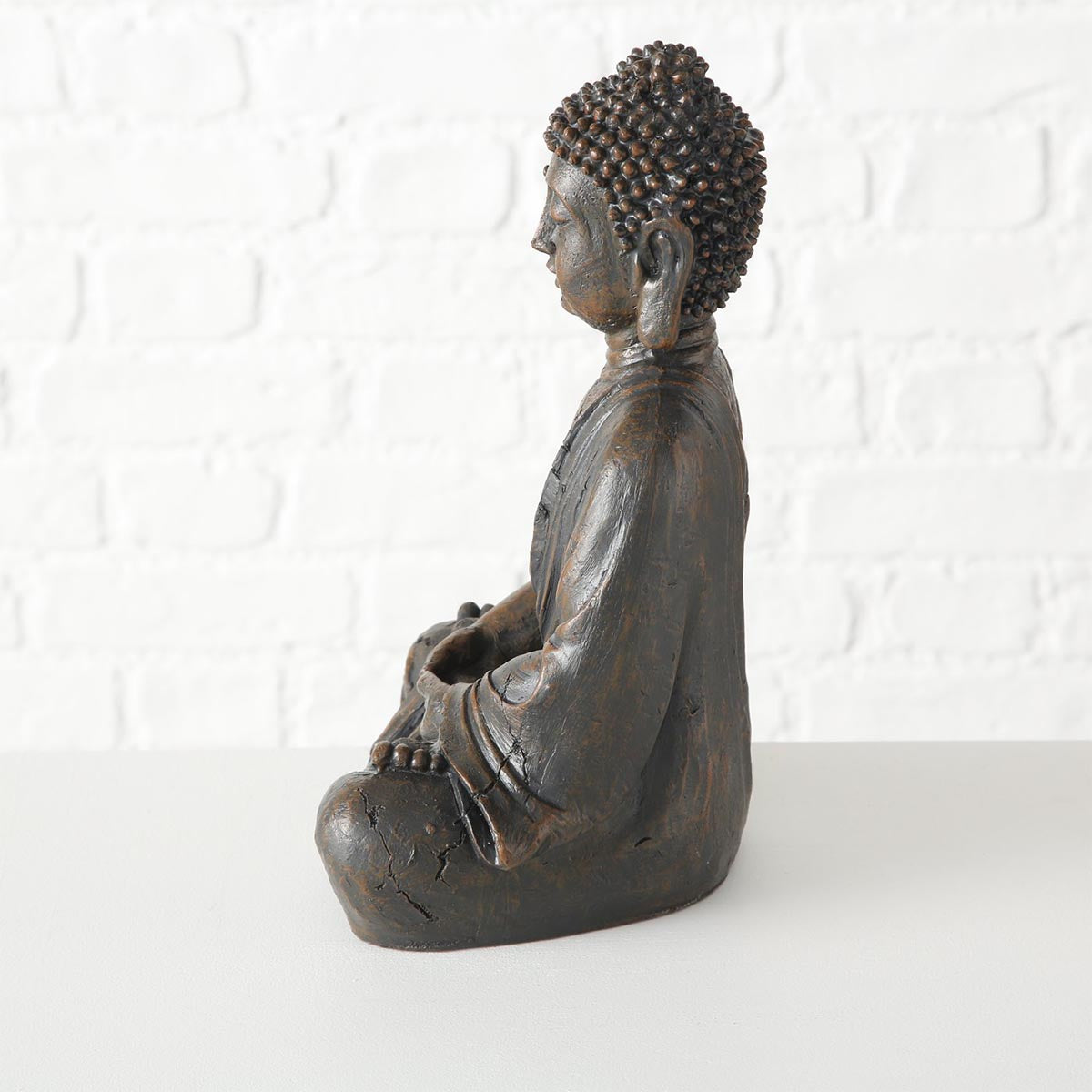 FeineHeimat Buddha Figur sitzend in Meditation 30 cm - Harmonische Gartendekoration