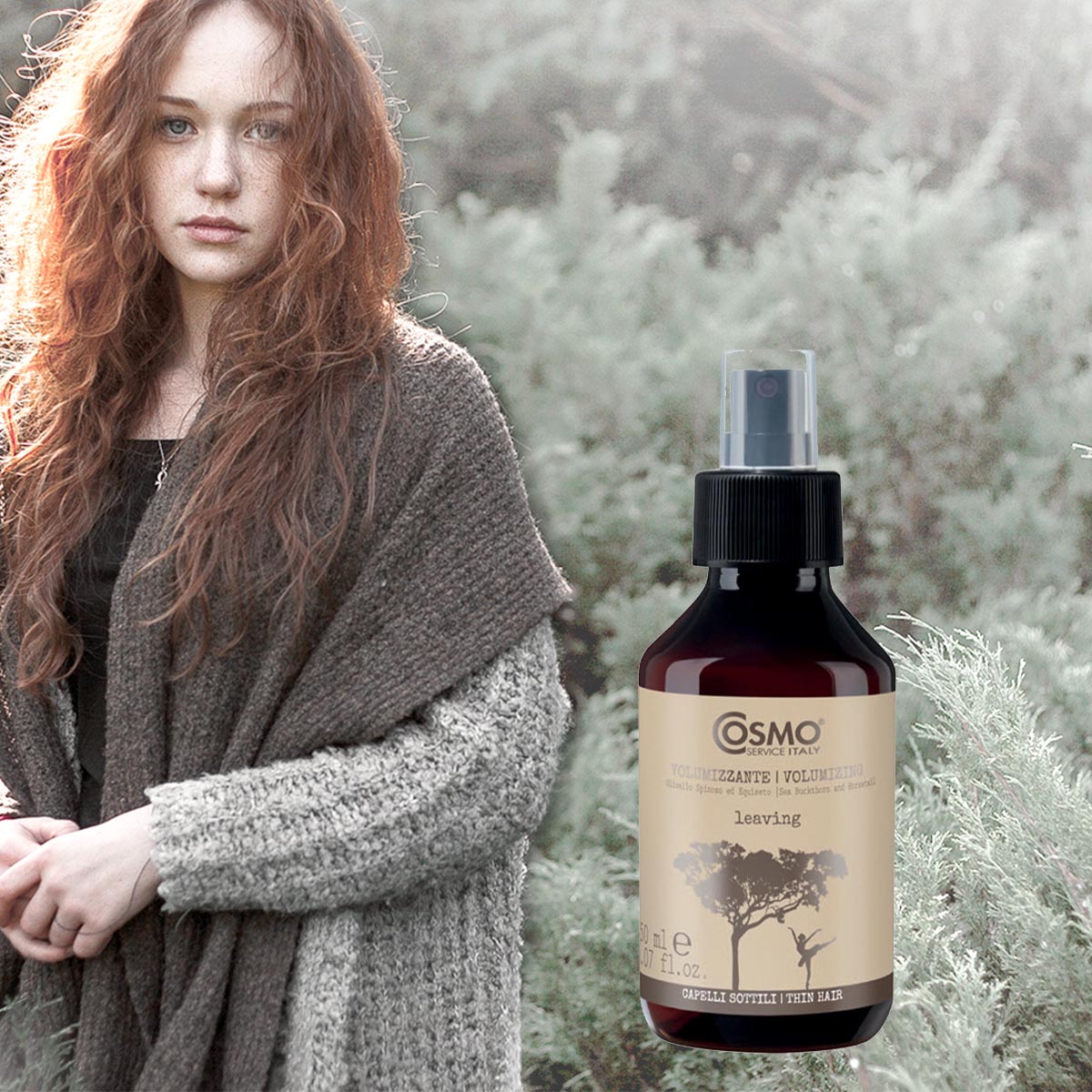 COSMO ORGANIC Volumen-Leaving Haarkur zur Stärkung von feinem schlaffem Haar aus Italien