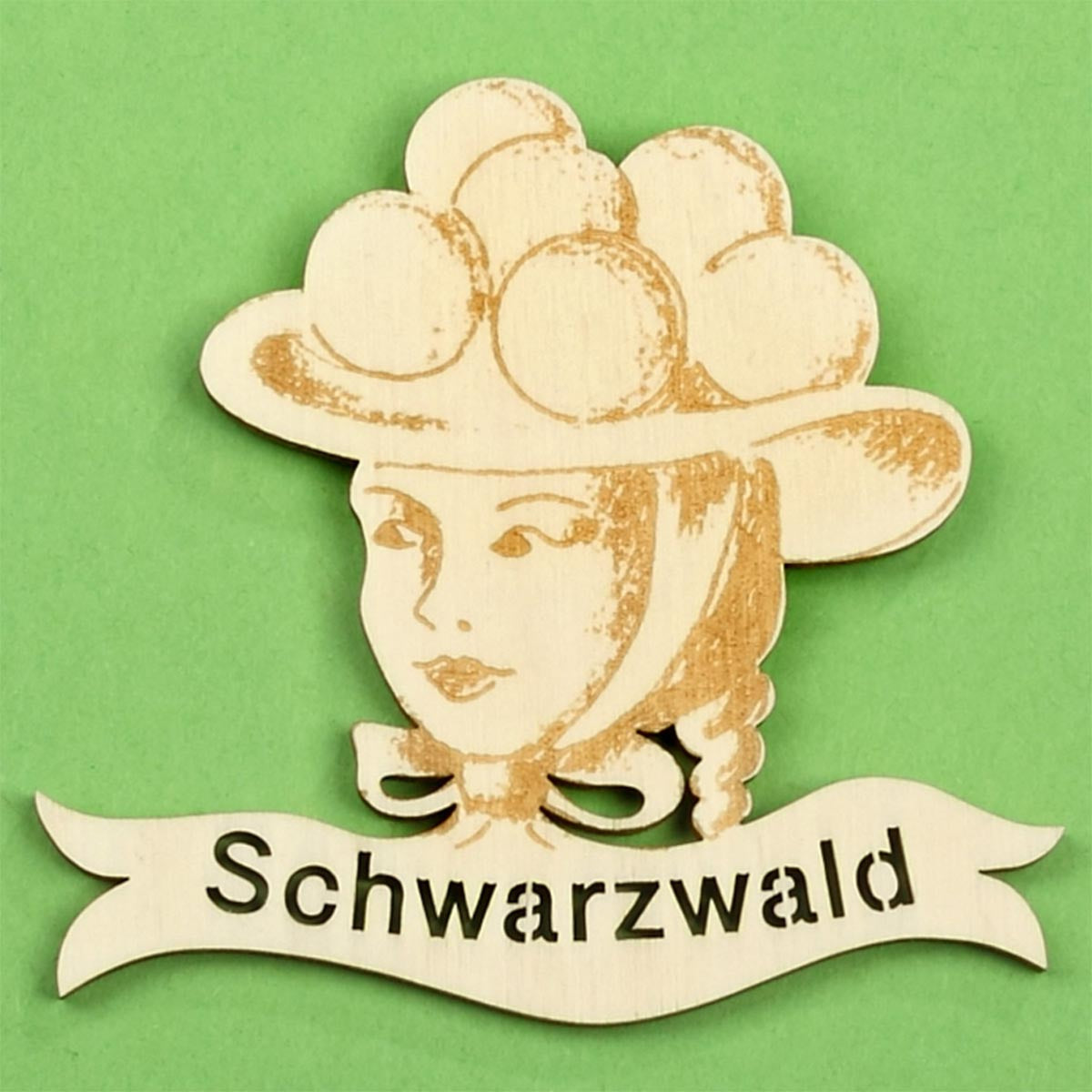 FeineHeimat Deko Laser Magnet Schwarzwald, mit Schriftzug Schwarzwald Magnethalterung