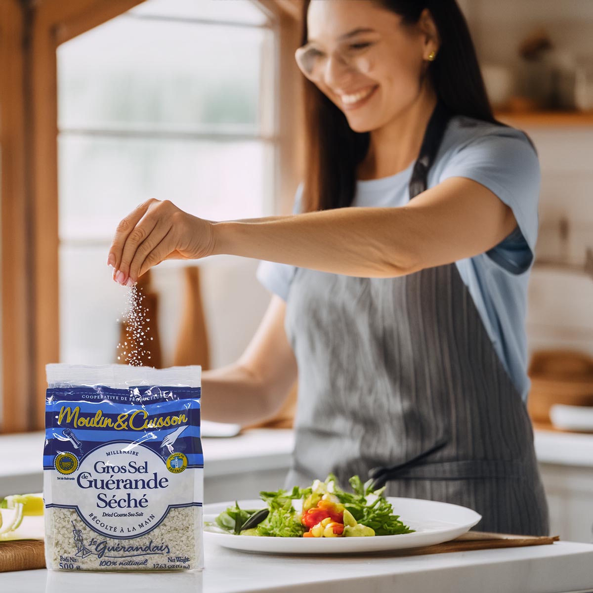 Grobes Meersalz Gros Sel de Guérande - Natürliches Salz aus Frankreich, 500g