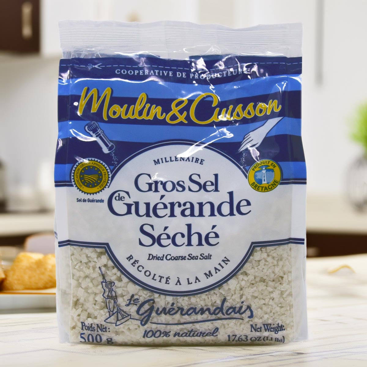 Grobes Meersalz Gros Sel de Guérande - Natürliches Salz aus Frankreich, 500g
