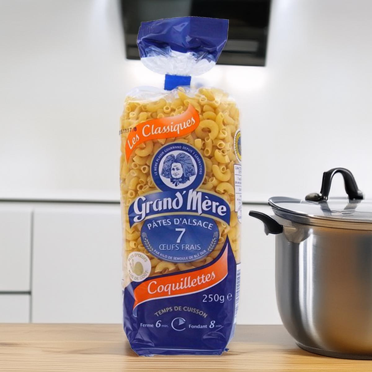 Grand' Mère Coquillettes Eiernudeln aus dem Elsaß Hörnchen klein 250 Gramm