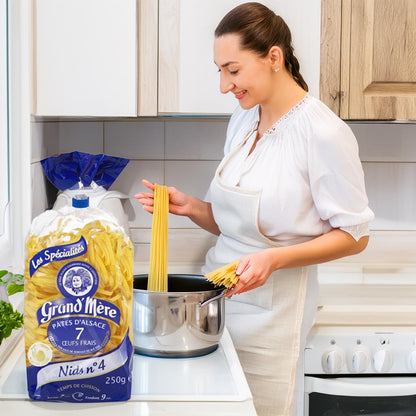 Grand' Mère Eiernudeln aus dem Elsaß Nids Nr. 4  Nester Nr. 4 250 Gramm