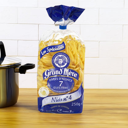 Grand' Mère Eiernudeln aus dem Elsaß Nids Nr. 4  Nester Nr. 4 250 Gramm