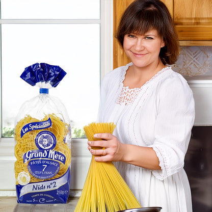 Grand' Mère Eiernudeln aus dem Elsaß Nids Nr. 2  Nester Nr. 2 250 Gramm