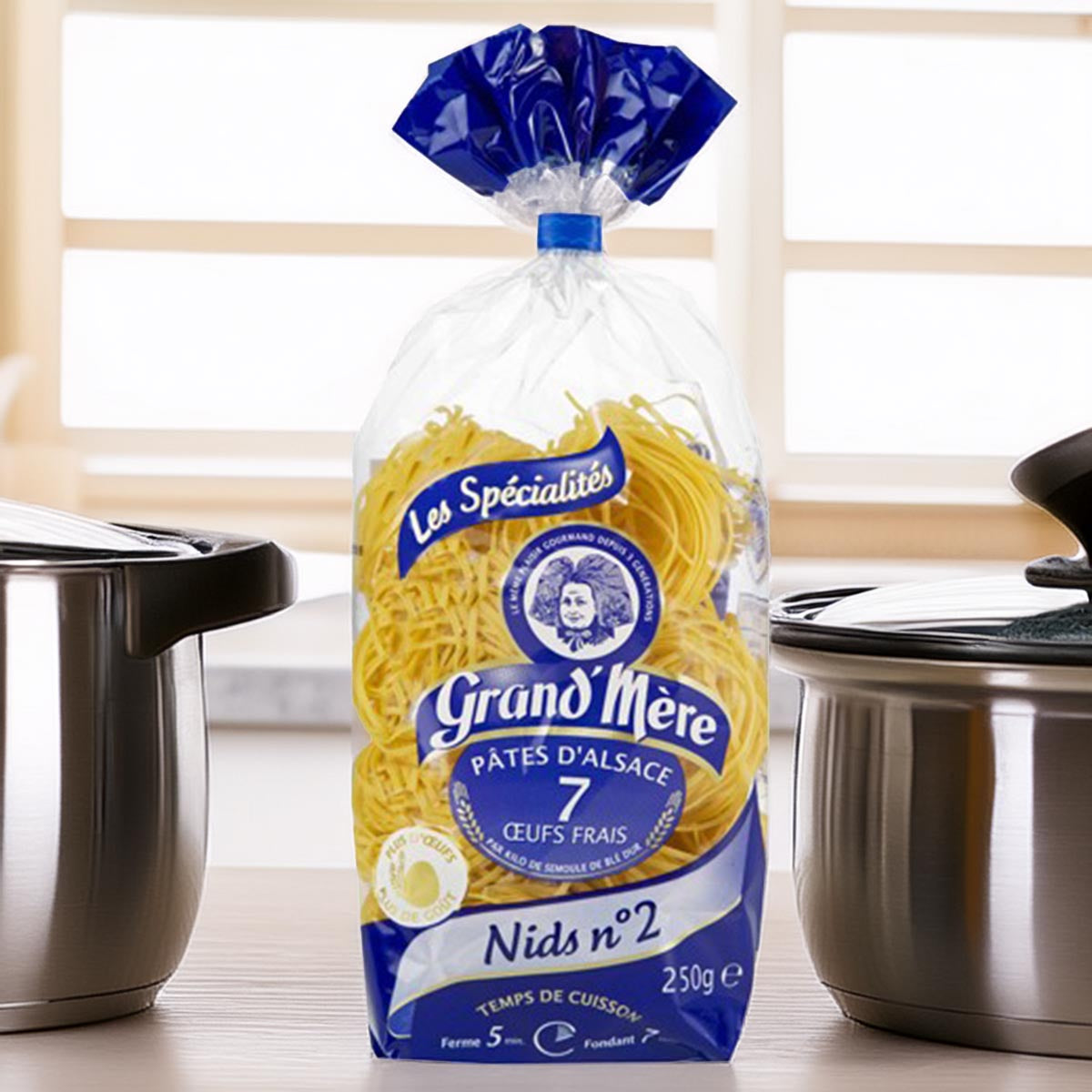 Grand' Mère Eiernudeln aus dem Elsaß Nids Nr. 2  Nester Nr. 2 250 Gramm