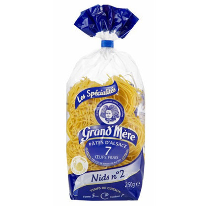 Grand' Mère Eiernudeln aus dem Elsaß Nids Nr. 2  Nester Nr. 2 250 Gramm