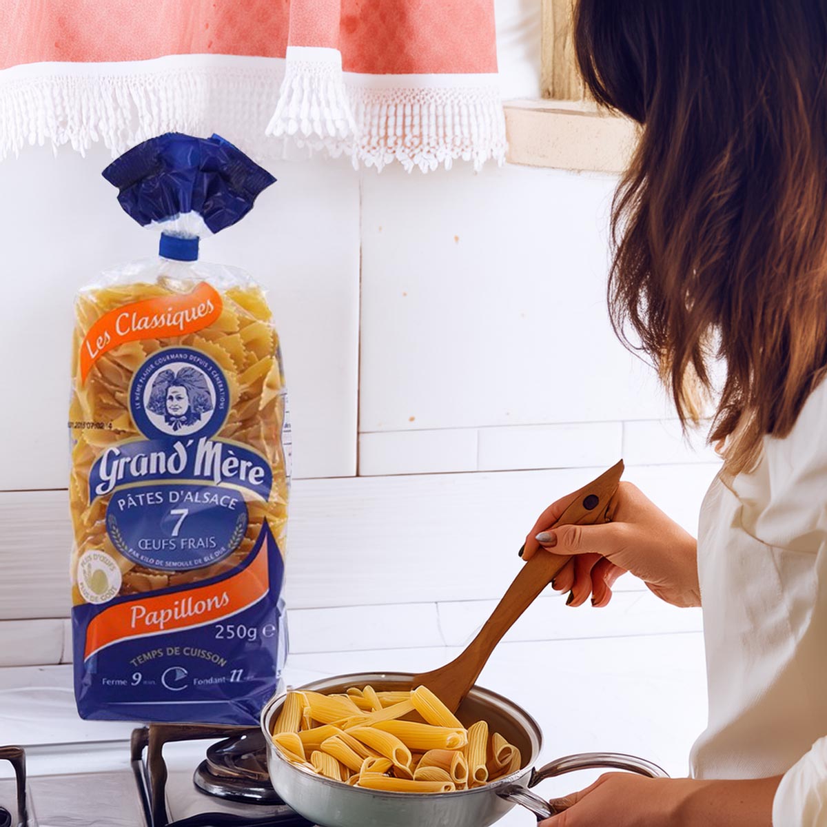 Grand' Mère Eiernudeln aus dem Elsaß Papillons Schmetterlinge 250 Gramm