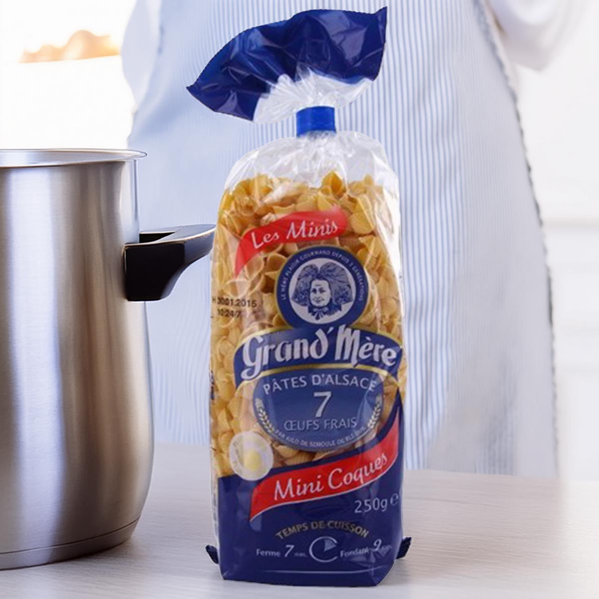 Grand' Mère Eiernudeln aus dem Elsaß Mini Coques Mini Muscheln 250 Gr.