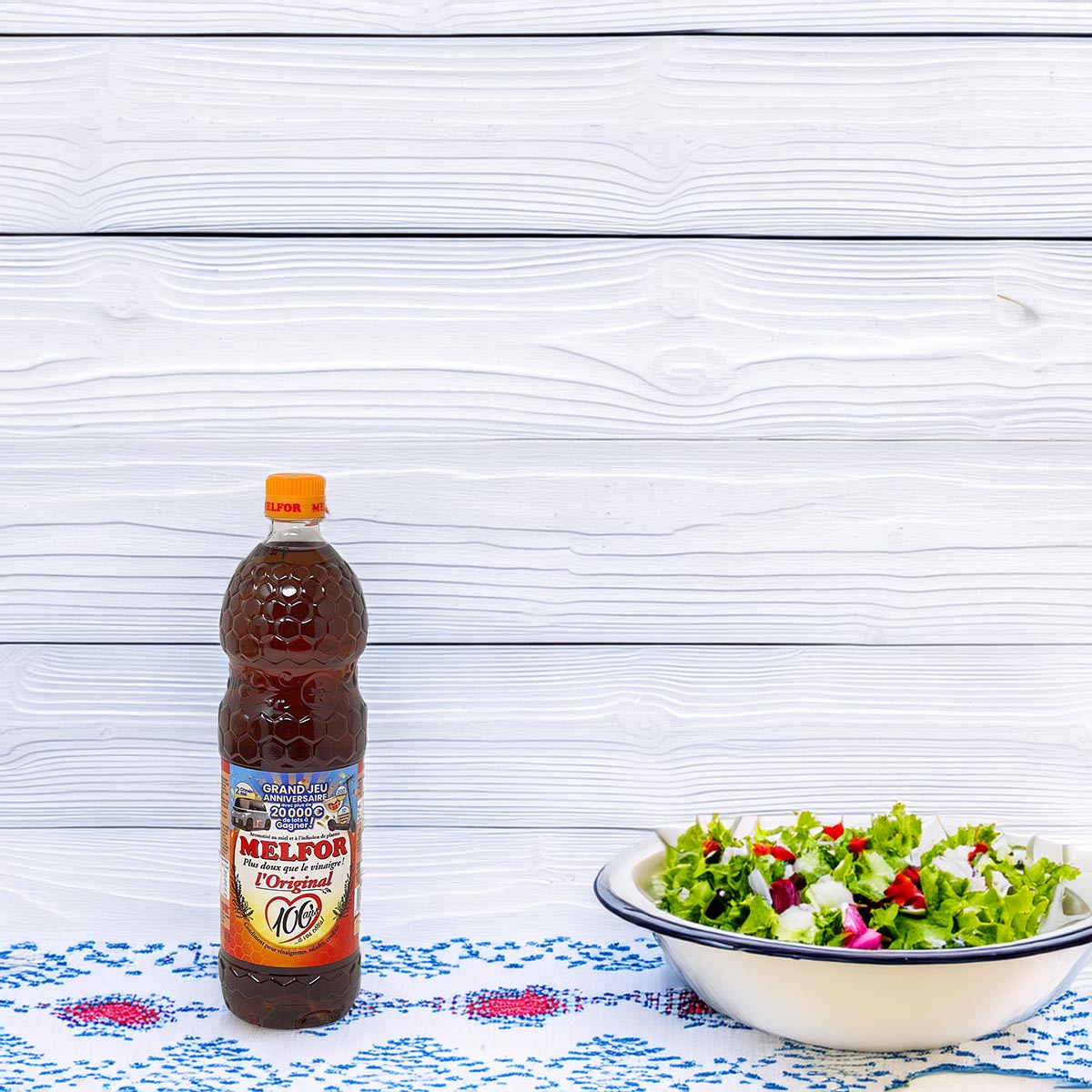 Melfor Original Essig Würzmittel 3 x 1 Liter Flasche – Ideal für Küche und Grill