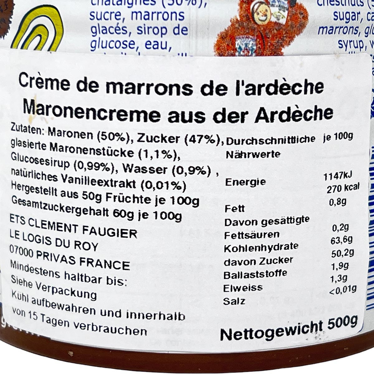 Clement Faugier Maronencreme - Die französische Delikatesse 500 Gramm