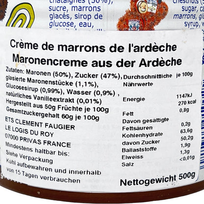 Clement Faugier Maronencreme - Die französische Delikatesse 500 Gramm