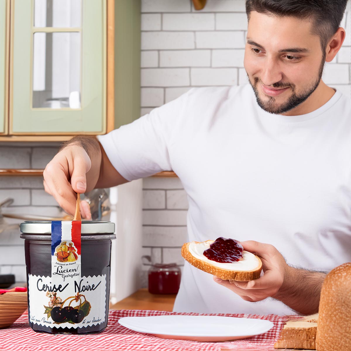 Lucien Georgelin Cerise Noire: Französische Schwarzkirschkonfitüre, 320g