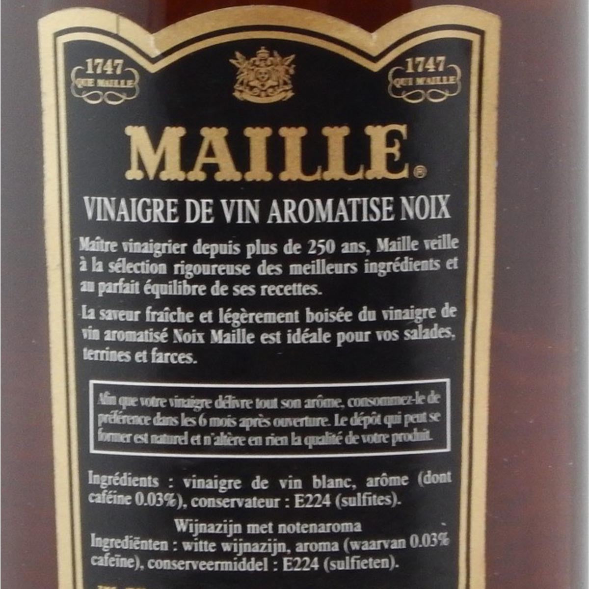 Maille Walnuss Essig – Französisches Gourmetaroma für Salate und Saucen, 500 ml