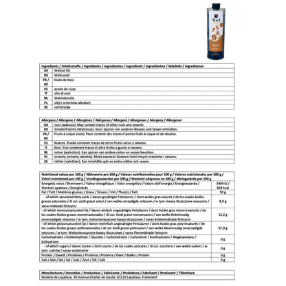 Huilerie de Lapalisse 100% Walnussöl aus Frankreich – 1L reines, aromatisches Öl