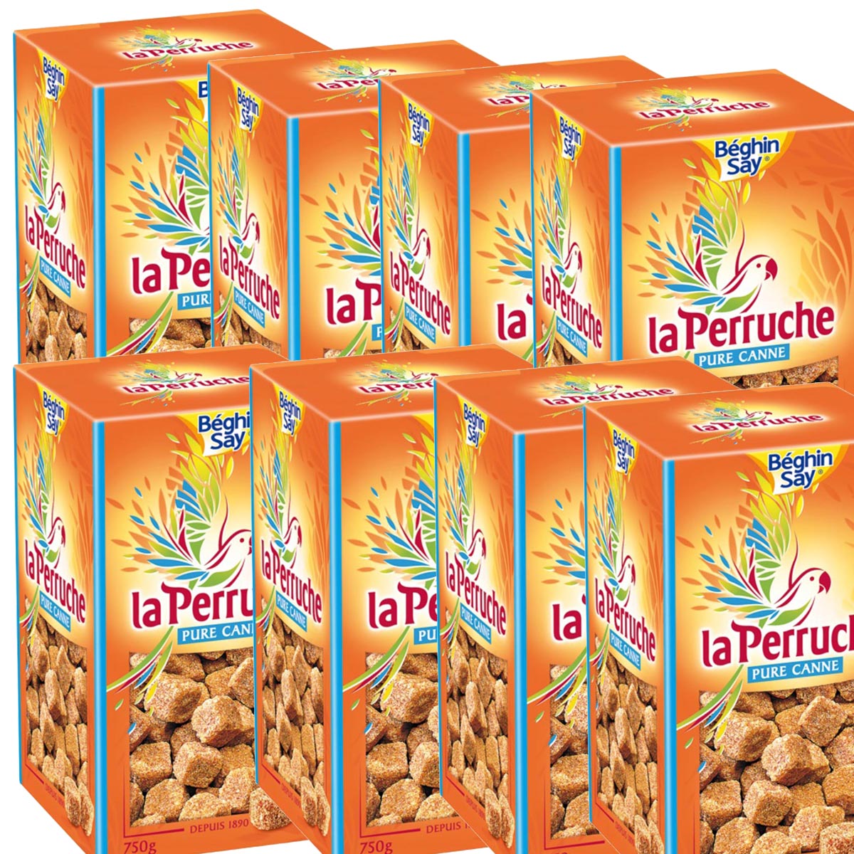 La Perruche Brauner Rohrzucker: Natürliche Würfel – 8 x 750 g für feinsten Genuss