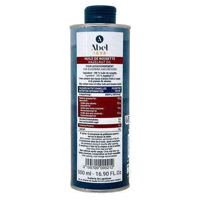 Haselnussöl 100% - 0,5 Liter reines Nussaroma, Huilerie de Lapalisse aus Frankreich