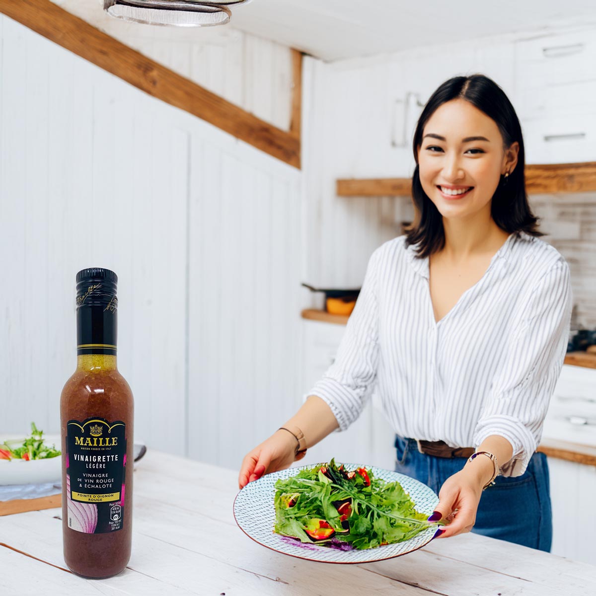 Maille Vinaigrette mit Rotweinessig & Zwiebeln – Frischer Geschmack für Ihre Salate